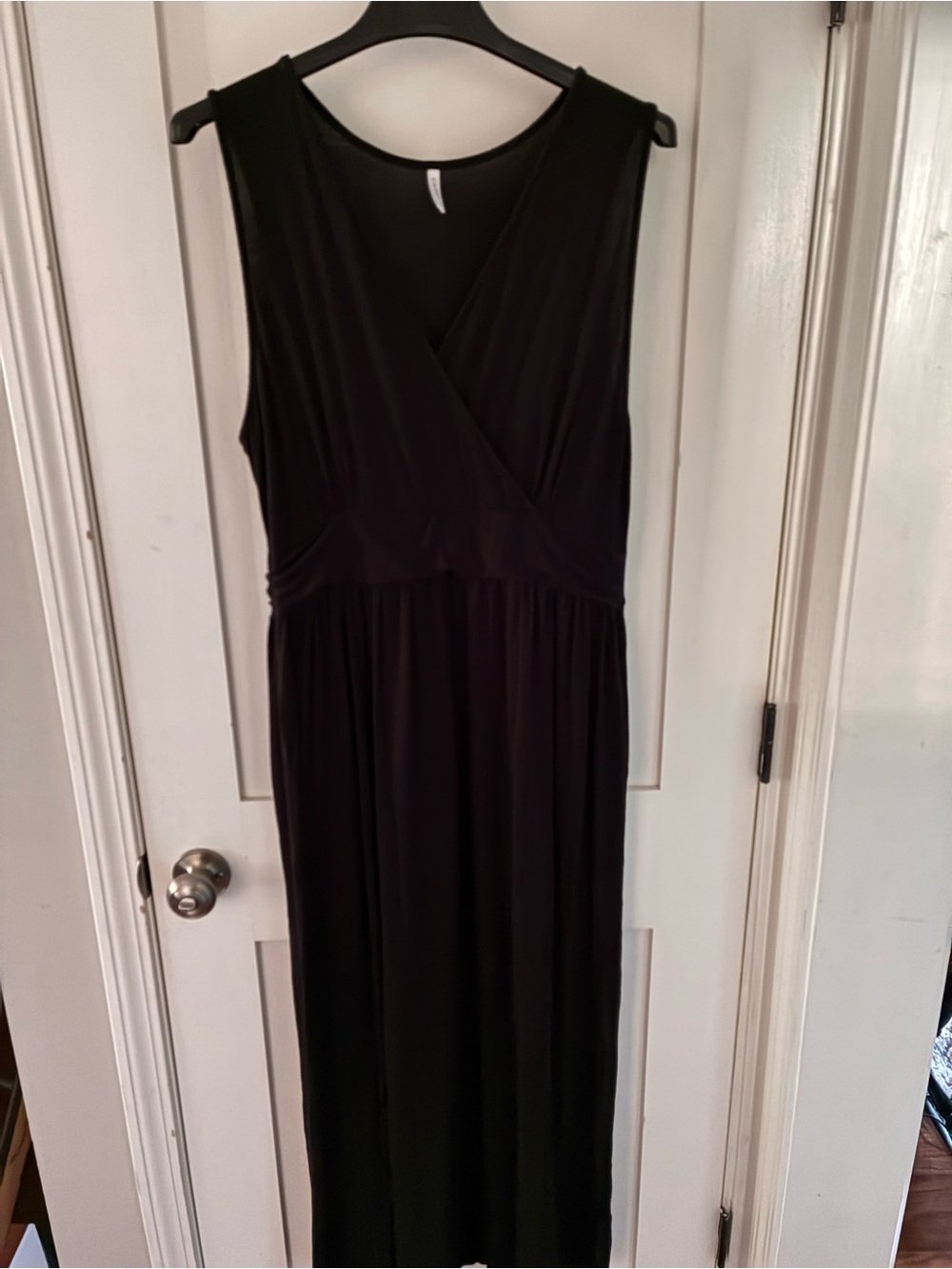 Cathy 2XL Sleeveless Black Maxi Dress